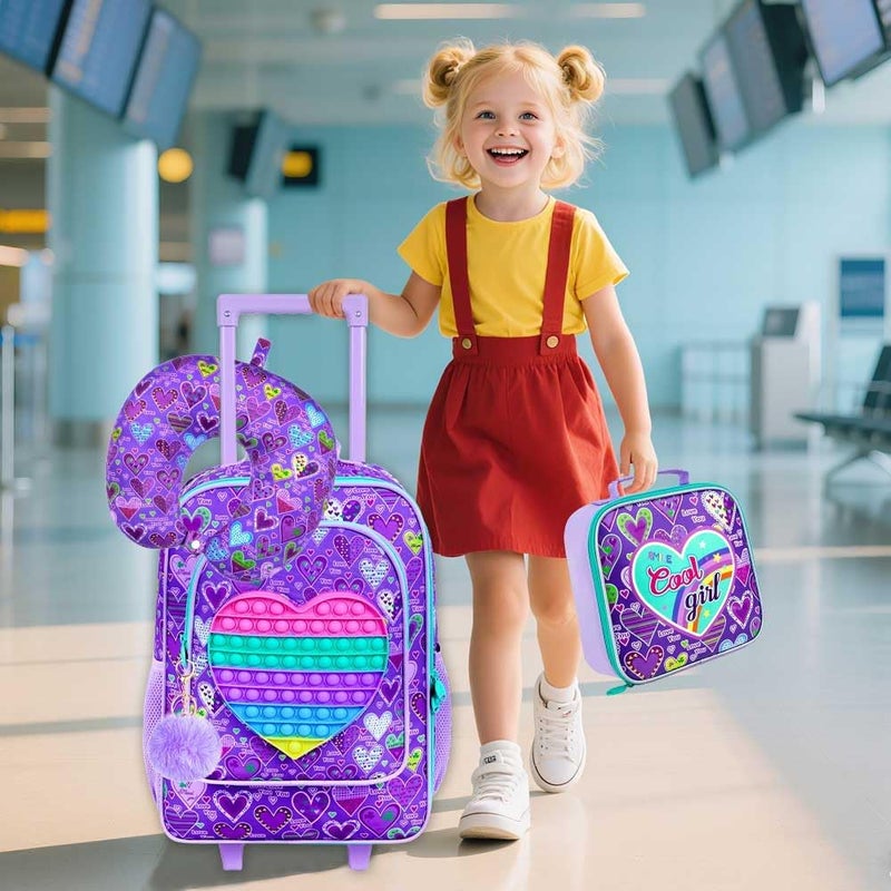 GXTVO Kids Suitcase with Wheels for Girls and Boys, Rolling Carry on Luggage for Toddler Children - Image 3